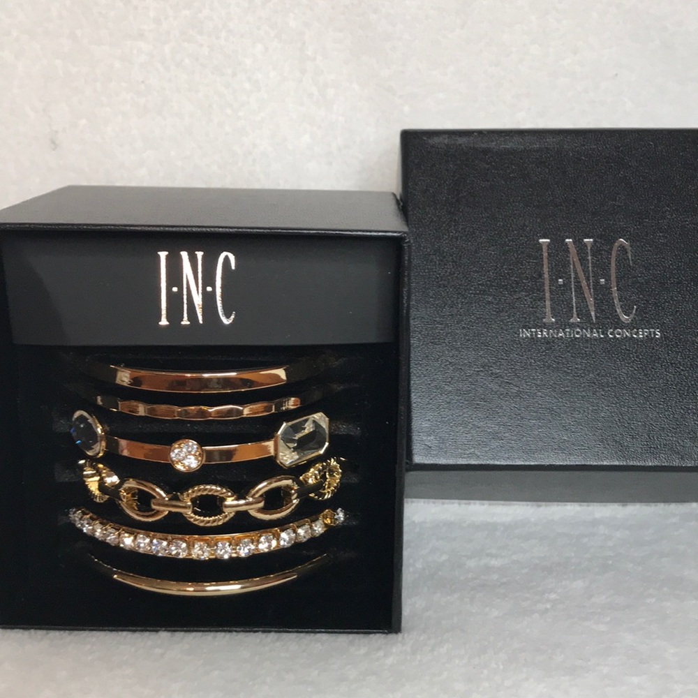 🆕INC Gold-Tone Multi-Bangle Bracelets